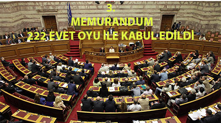 Yunan Parlamentosu 3. memorandumu onayladı